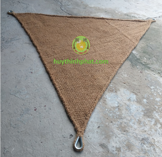 Triangular coir shade sail